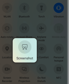 Tome capturas de pantalla en un Huawei con un atajo de configuración rápida