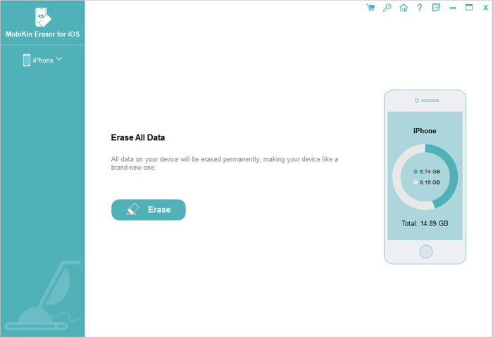 Cómo borrar los datos de iPhone con el borrador de Mobikin para iOS