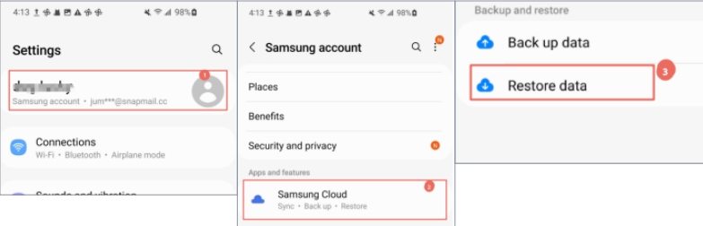 reciclaje de la papelera en Mobil Samsung Cloud