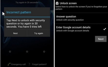 Cómo desbloquear el patrón de teléfono Huawei con la cuenta de Google
