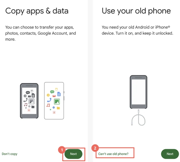 Transferir datos del teléfono roto al nuevo teléfono