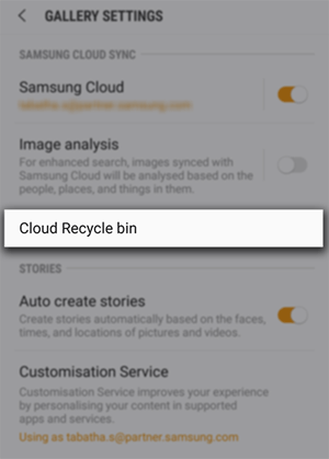 Cómo recuperar fotos de la basura en Samsung Cloud