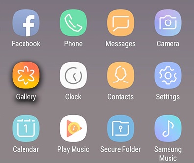Abra la aplicación de la Galería Samsung