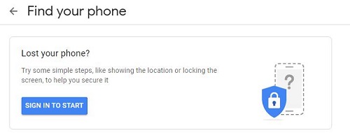 Iniciar sesión en Buscar mi dispositivo