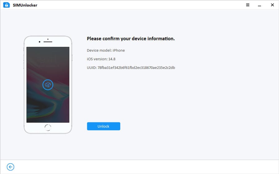 Verifique la información para desbloquear