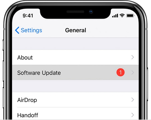 Actualizar iOS para arreglar el iPhone 13 Bluetooth no descubriendo dispositivos