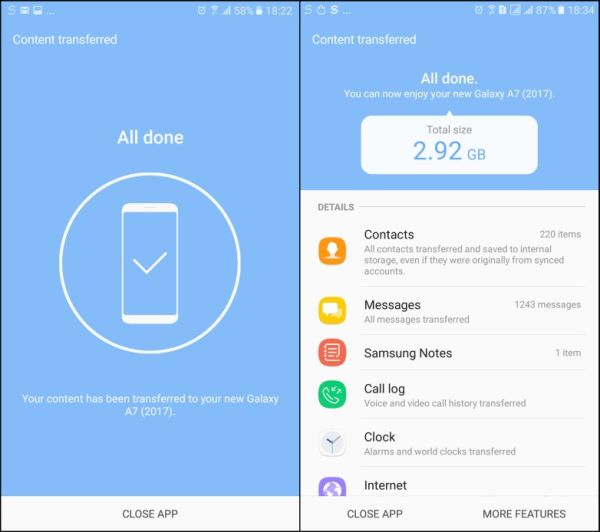 Transferir datos de OnePlus a Samsung a través de Smart Switch