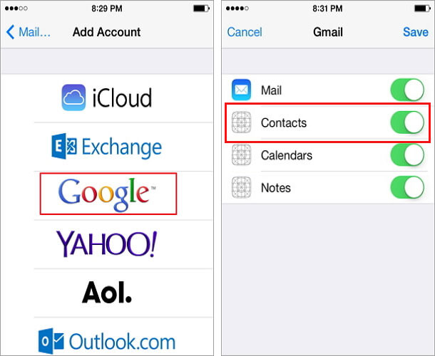Cómo imprimir contactos desde iPhone usando Gmail