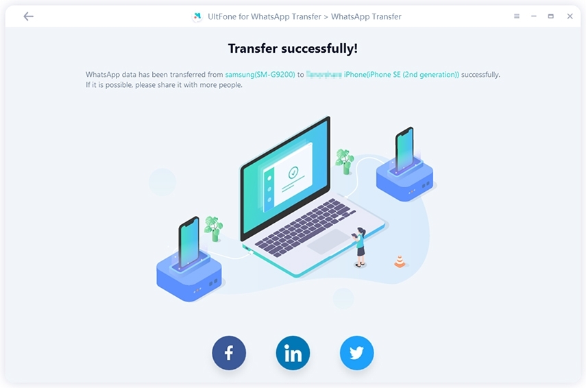 Transferir con éxito los datos