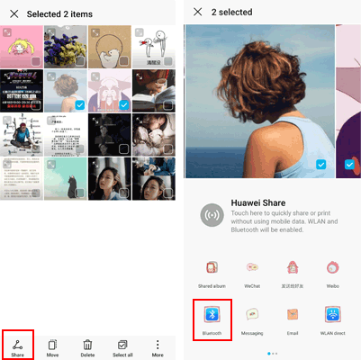 Datos de clon de OnePlus a Samsung a través de Bluetooth