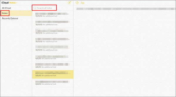 Copiar notas de iPhone a computadora con iCloud