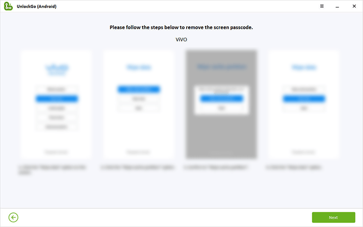 Desbloquear el teléfono Vivo si olvida la contraseña de patrón