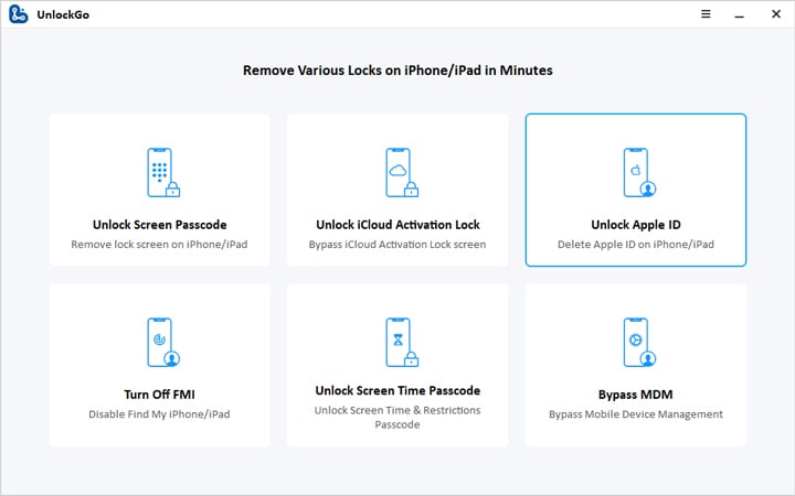 Unlockgo select unlock apple id.jpg