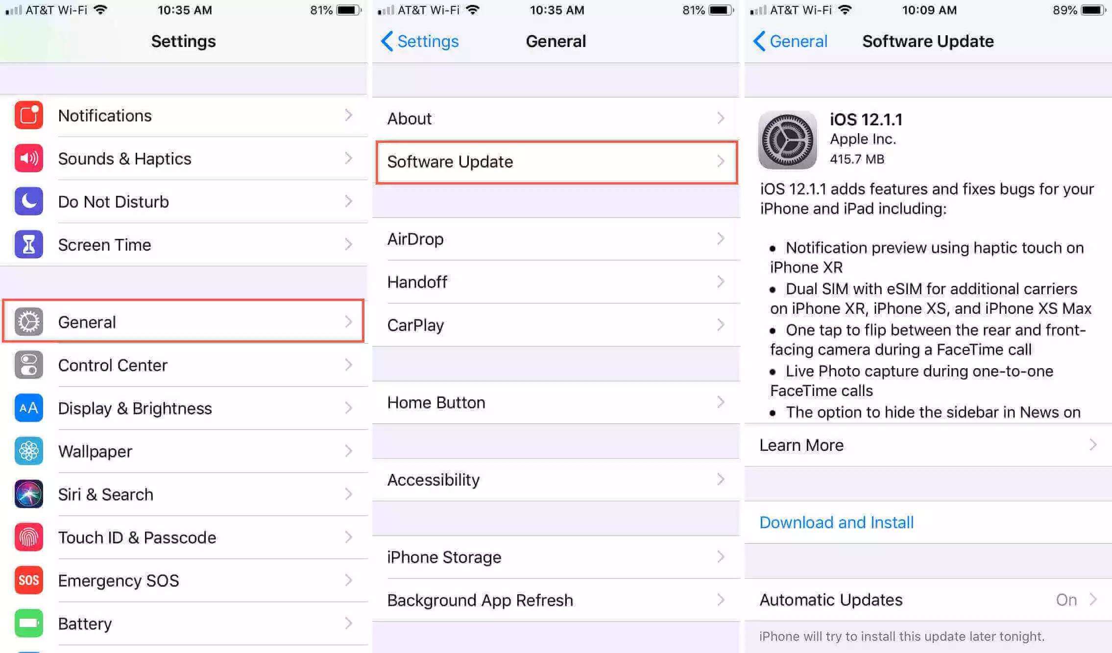 Actualizar la versión de iOS