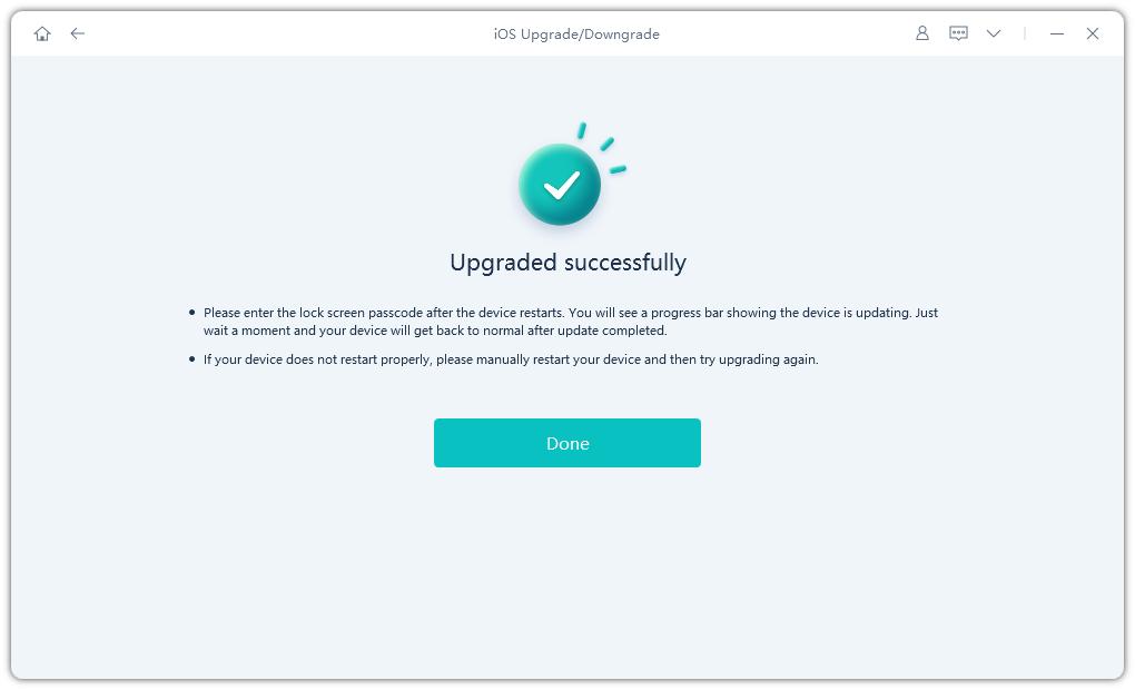Actualización completada