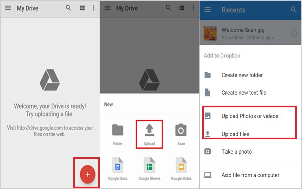 Transferir datos de Motorola a LG a través de Google Drive