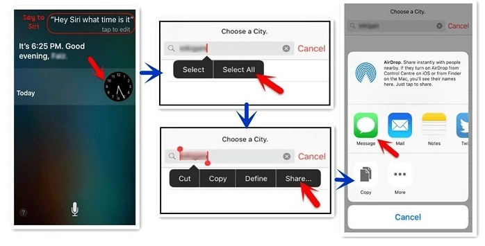 Cómo desbloquear iPhone sin computadora Abrir mensaje