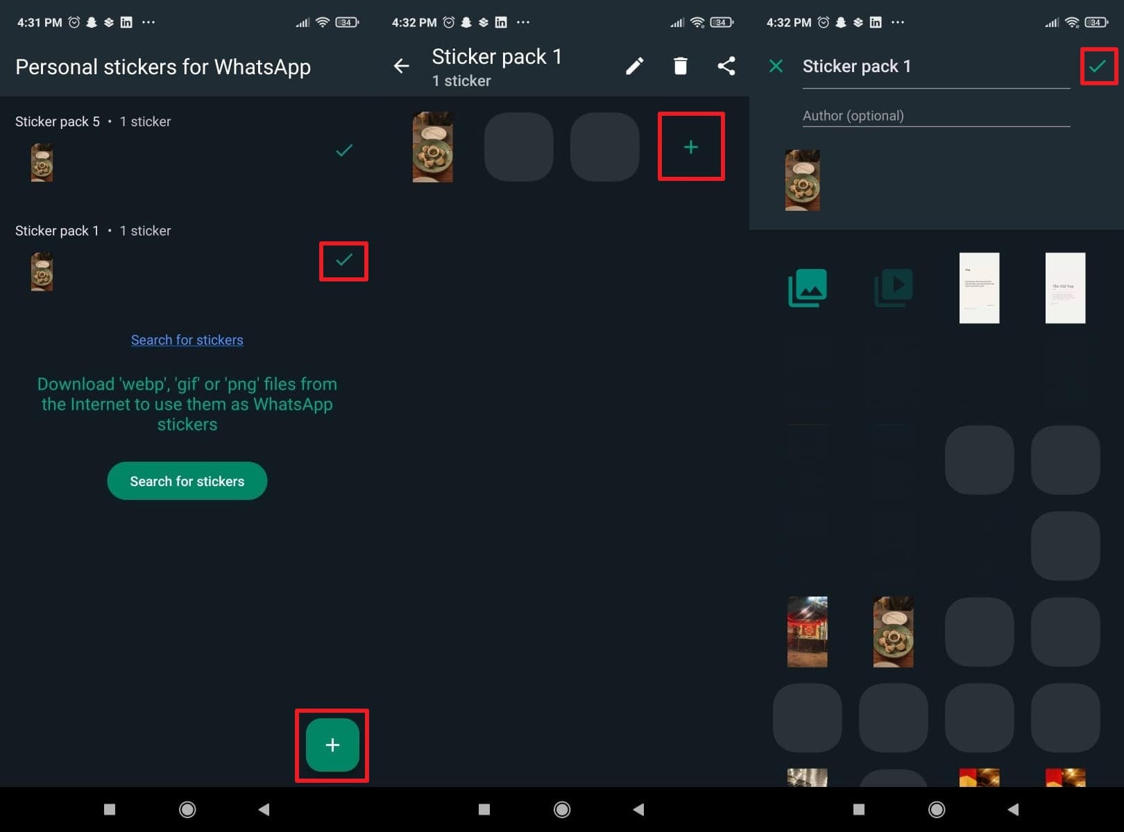 Prueba la etiqueta personal para la aplicación WhatsApp